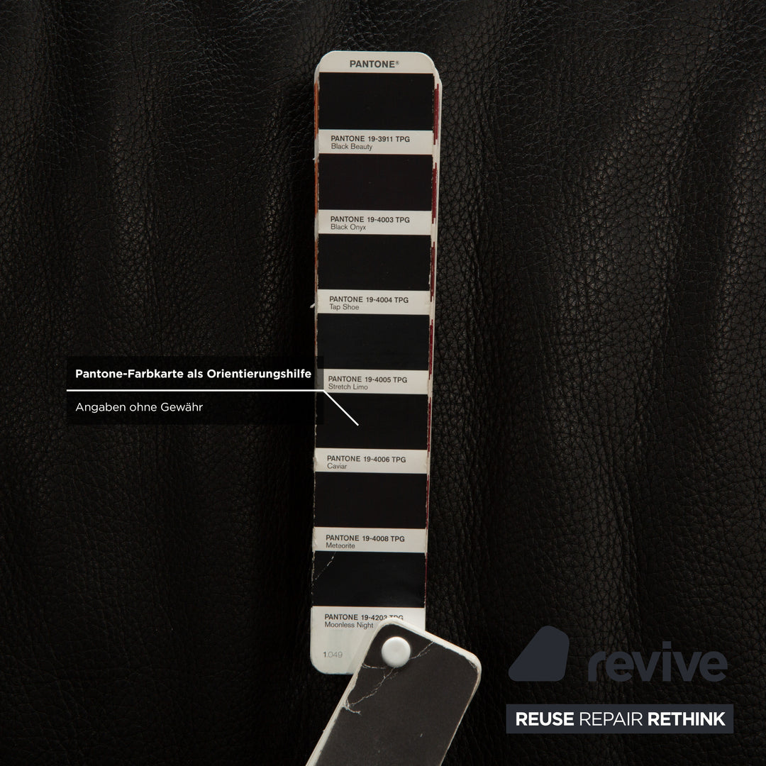 Jori Linea Leder Zweisitzer Schwarz manuelle Funktion Sofa Couch