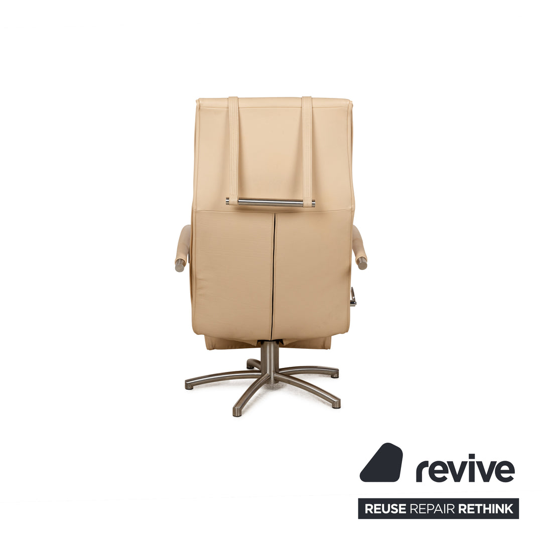 Jori Mensana Leather Armchair Cream Manual Function Relax Chair