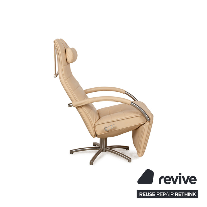 Jori Mensana Leather Armchair Cream Manual Function Relax Chair