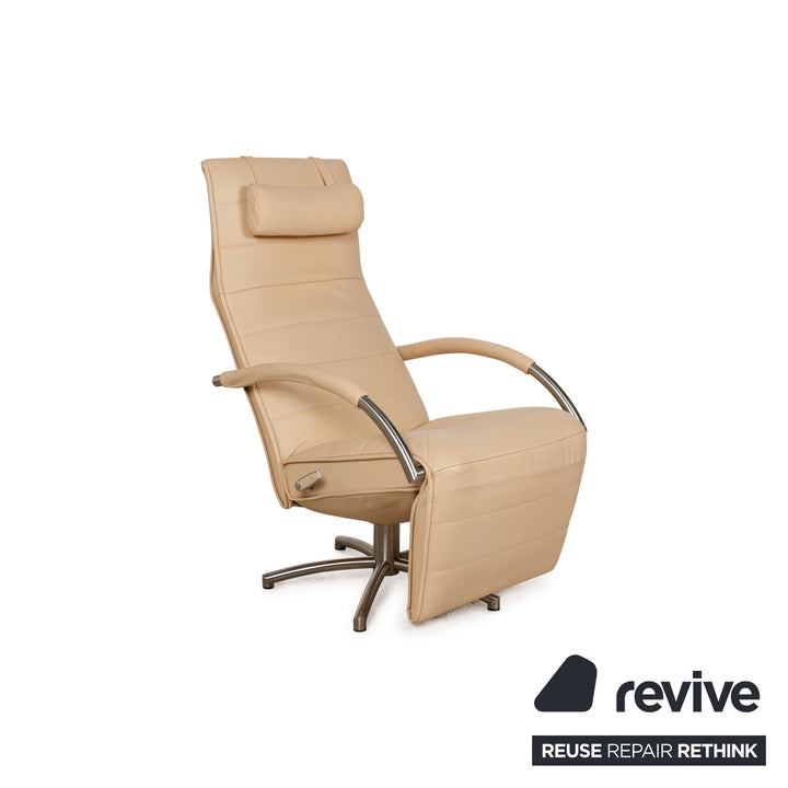 Jori Mensana Leather Armchair Cream Manual Function Relax Chair