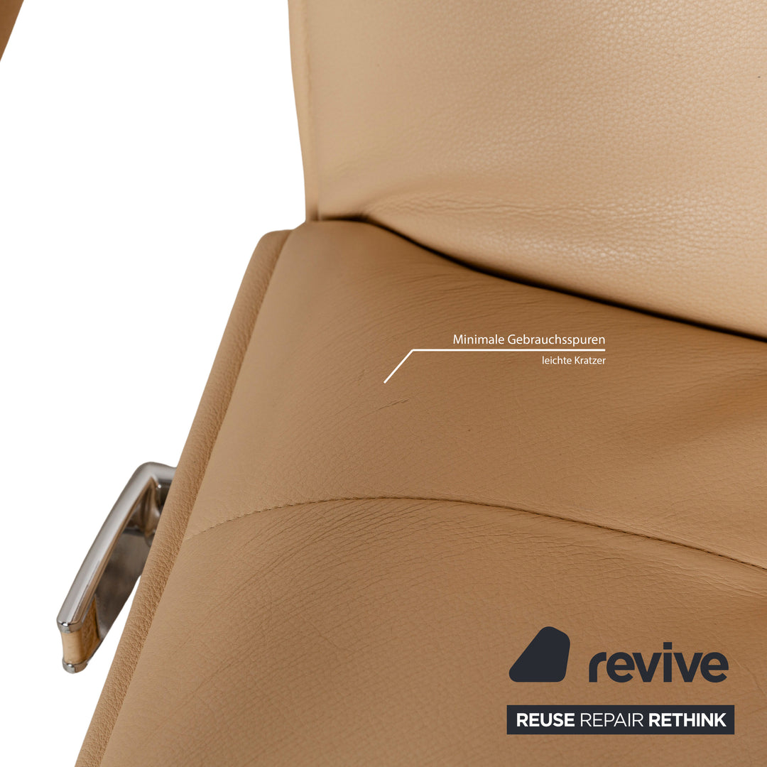 Jori Mensana Leather Armchair Cream Manual Function Relax Chair