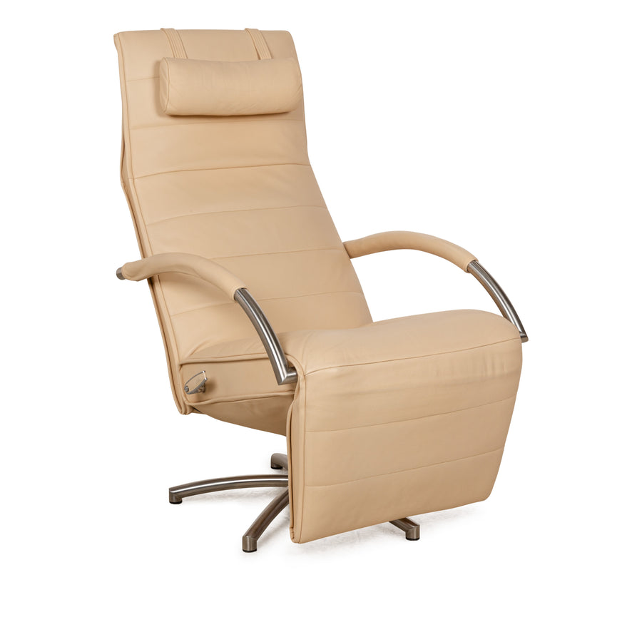Jori Mensana Leather Armchair Cream Manual Function Relax Chair