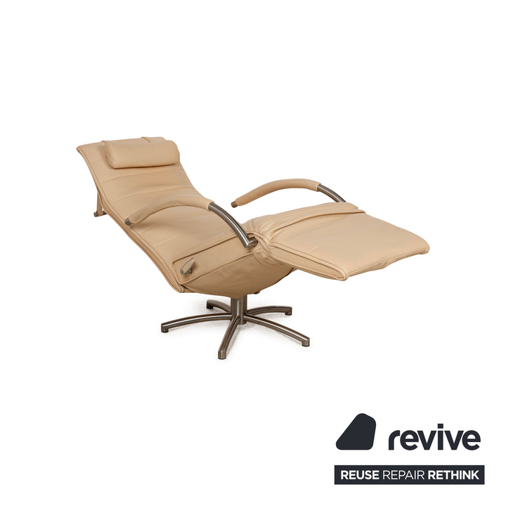 Jori Mensana Leather Armchair Cream Manual Function Relax Chair