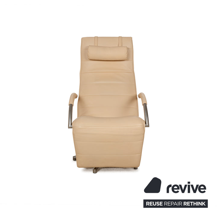 Jori Mensana Leather Armchair Cream Manual Function Relax Chair