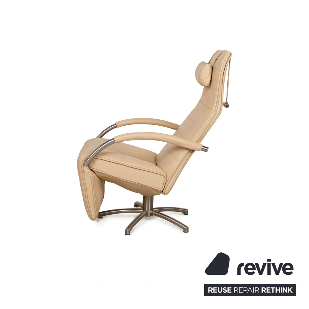 Jori Mensana Leather Armchair Cream Manual Function Relax Chair