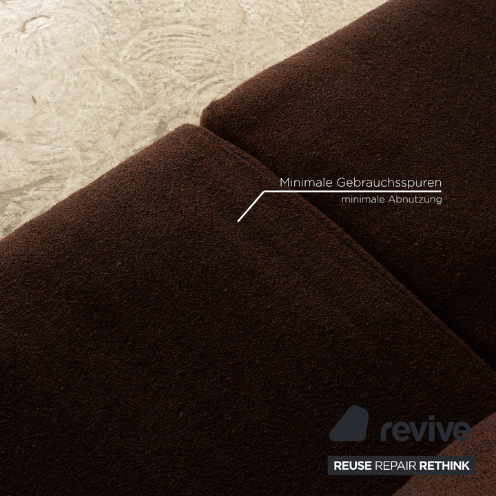 Jori Milton Fabric Three Seater Brown Sofa Couch