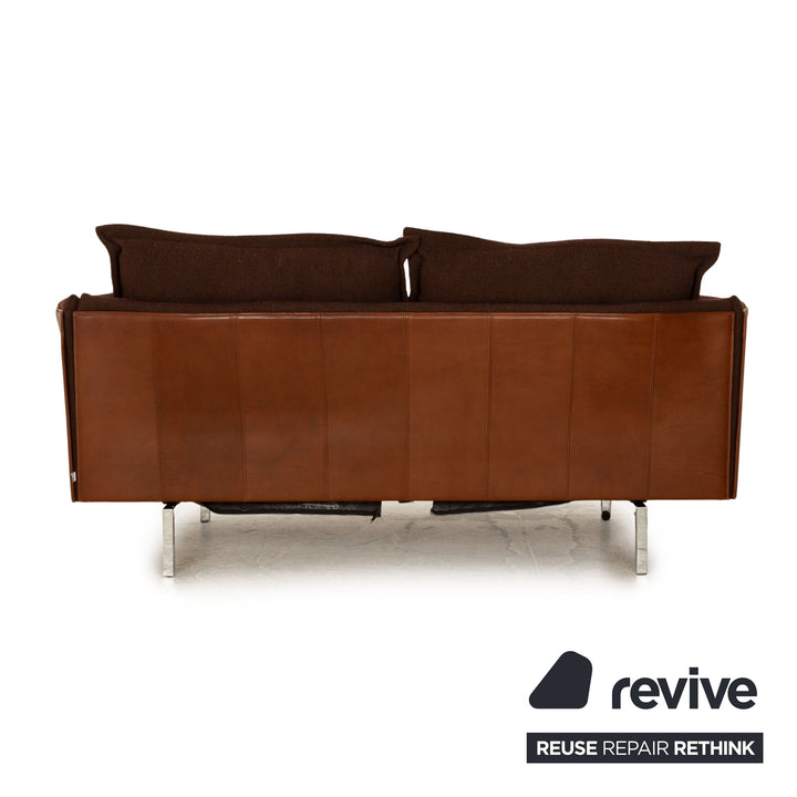 Jori Milton Fabric Three Seater Brown Sofa Couch