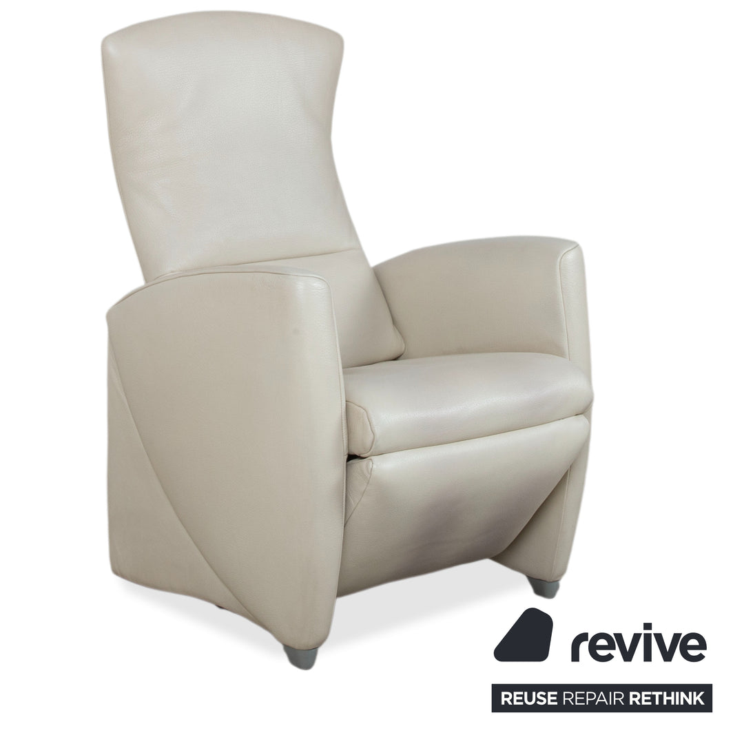Jori Sessel Vinci Leder Sessel Creme Beige manuelle Funktion Relaxfunktion
