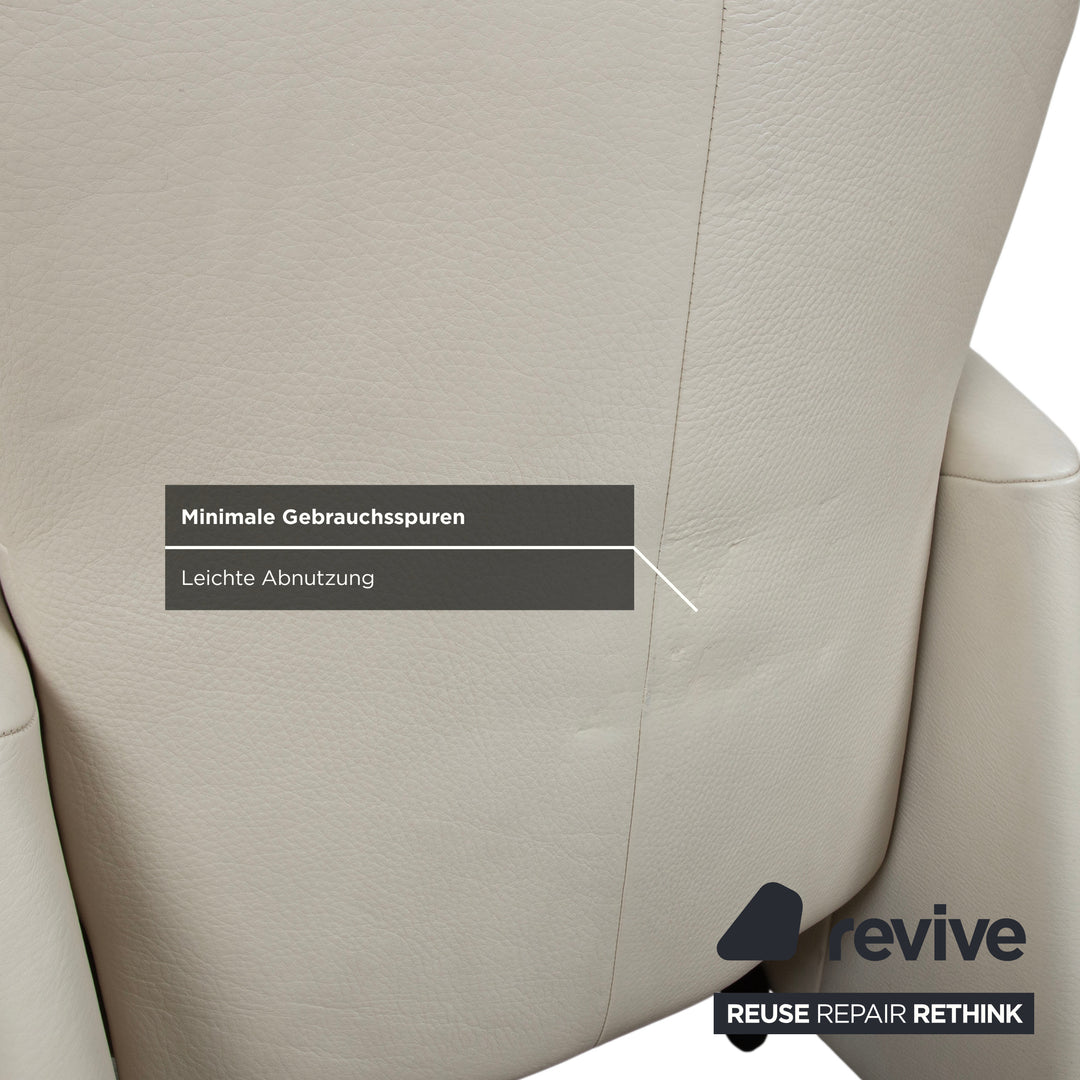 Jori Sessel Vinci Leder Sessel Creme Beige manuelle Funktion Relaxfunktion