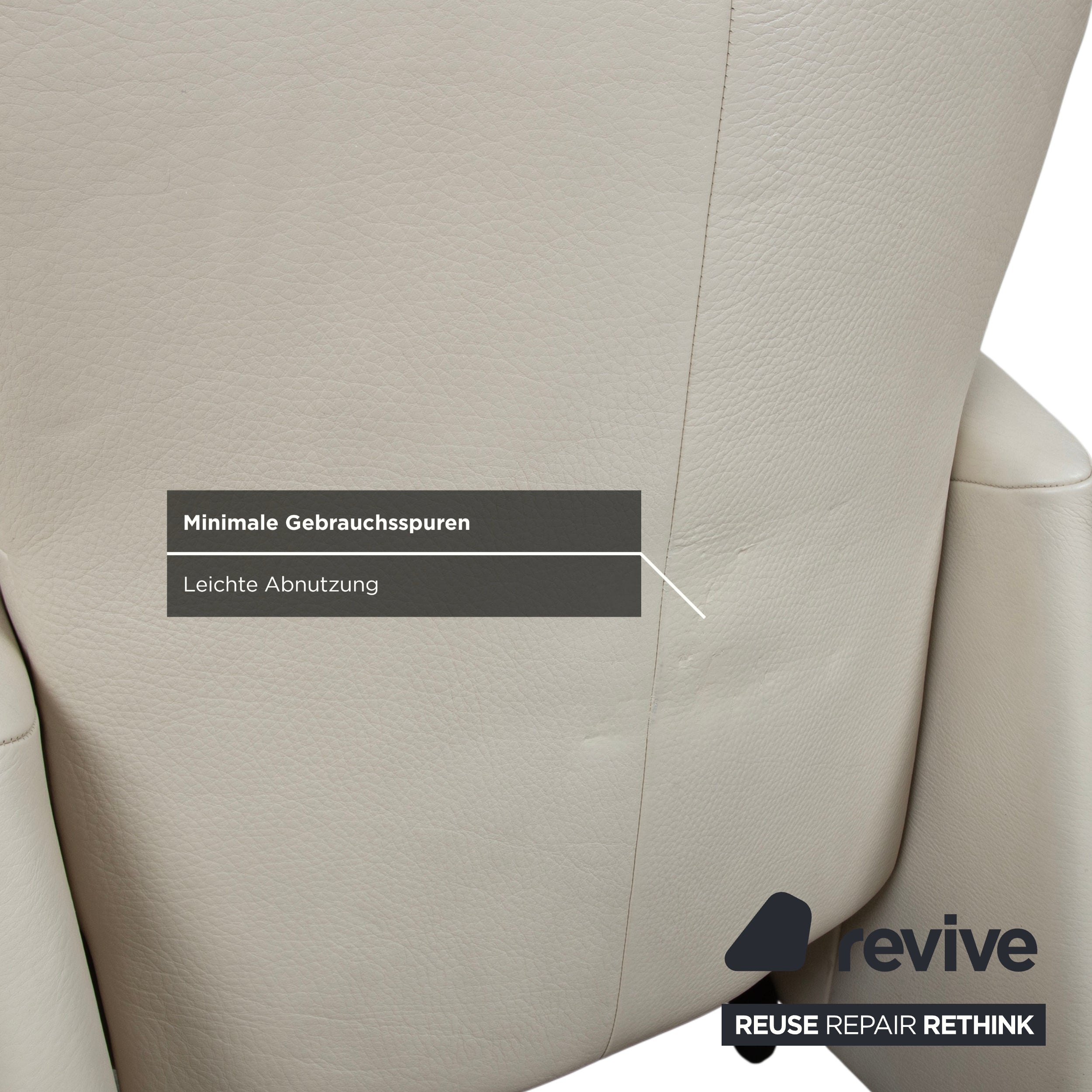Jori Sessel Vinci Leder Sessel Creme Beige manuelle Funktion Relaxfunktion