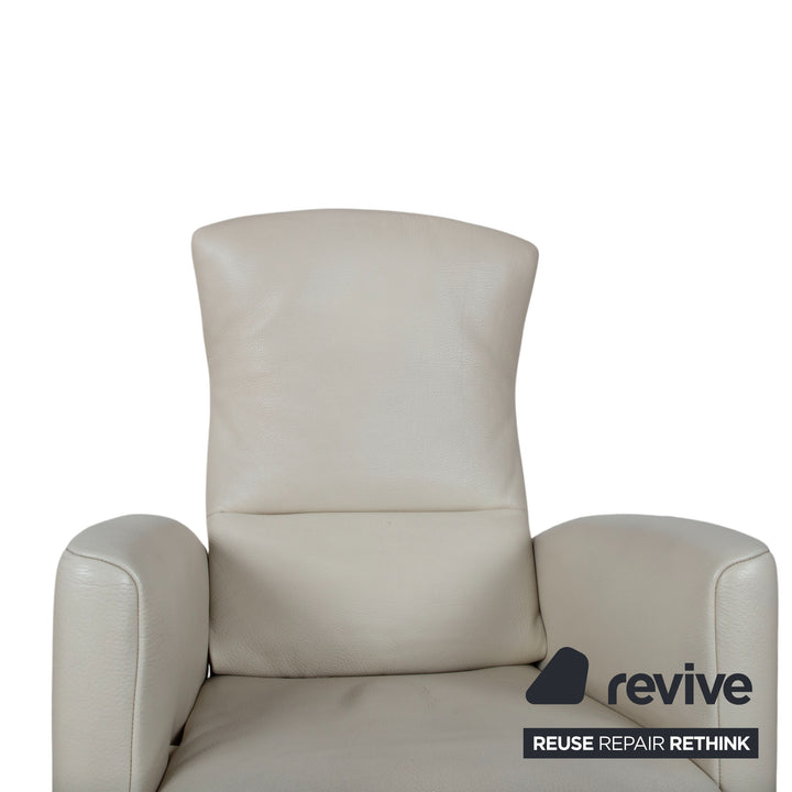 Jori Sessel Vinci Leder Sessel Creme Beige manuelle Funktion Relaxfunktion