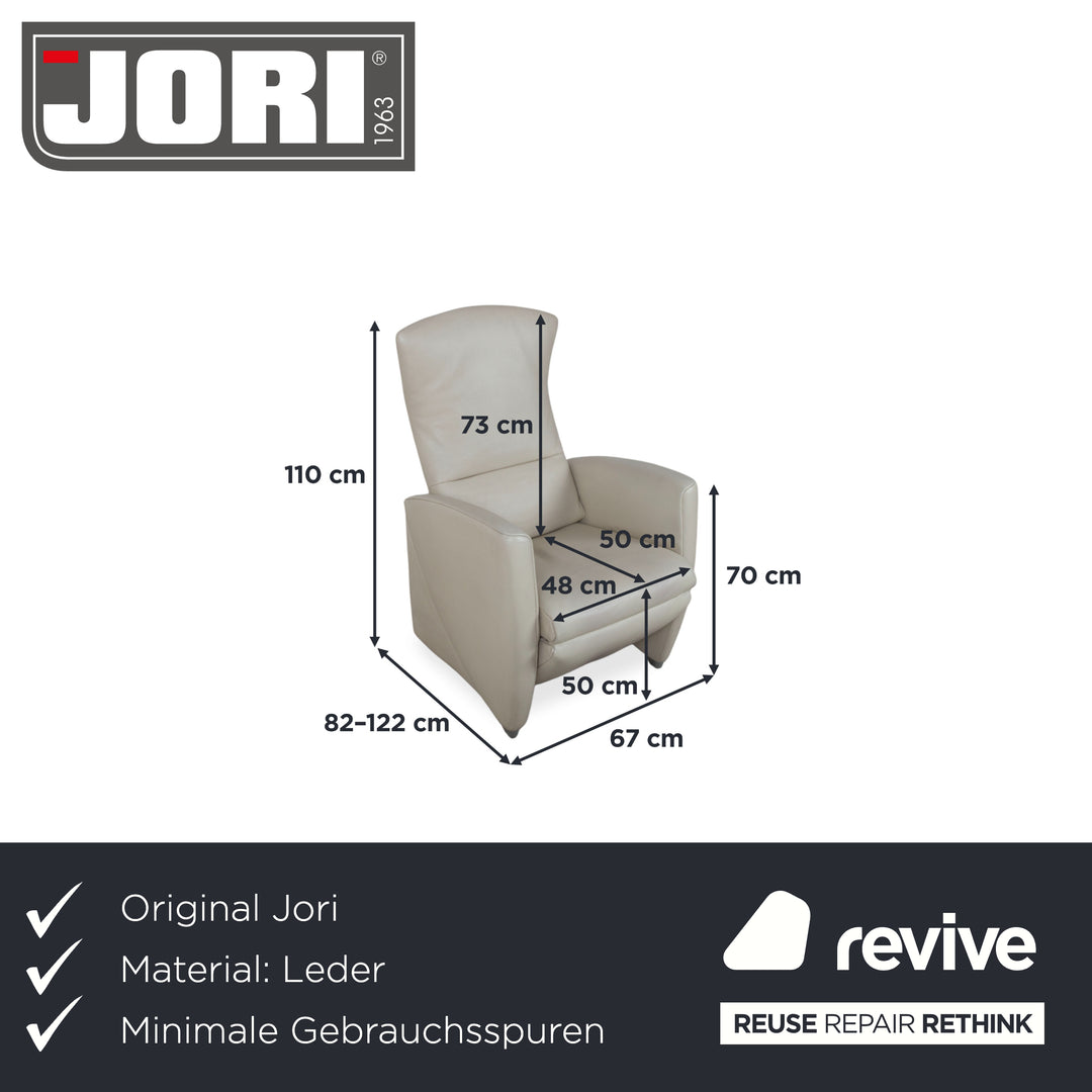 Jori Sessel Vinci Leder Sessel Creme Beige manuelle Funktion Relaxfunktion