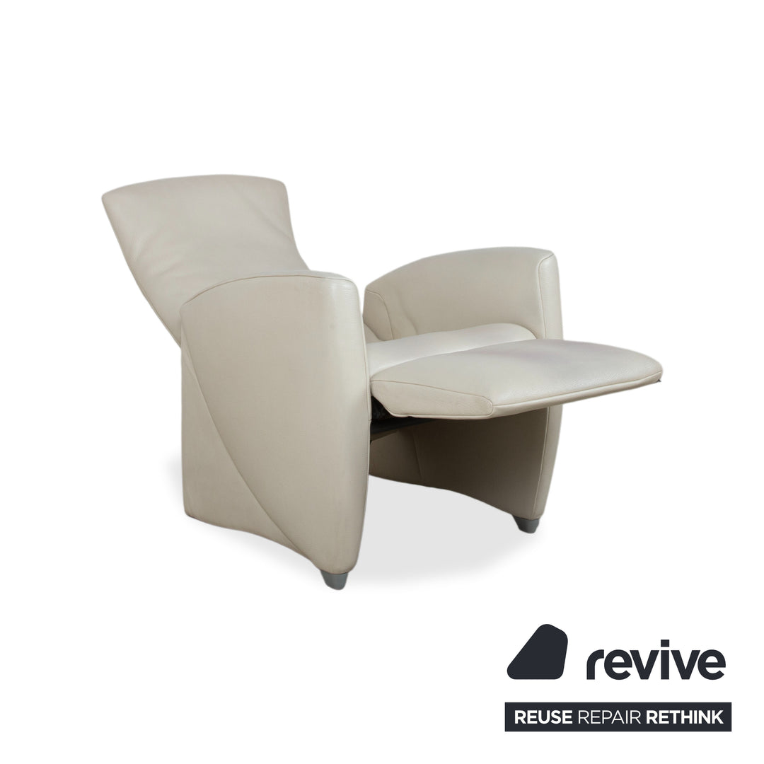 Jori Sessel Vinci Leder Sessel Creme Beige manuelle Funktion Relaxfunktion