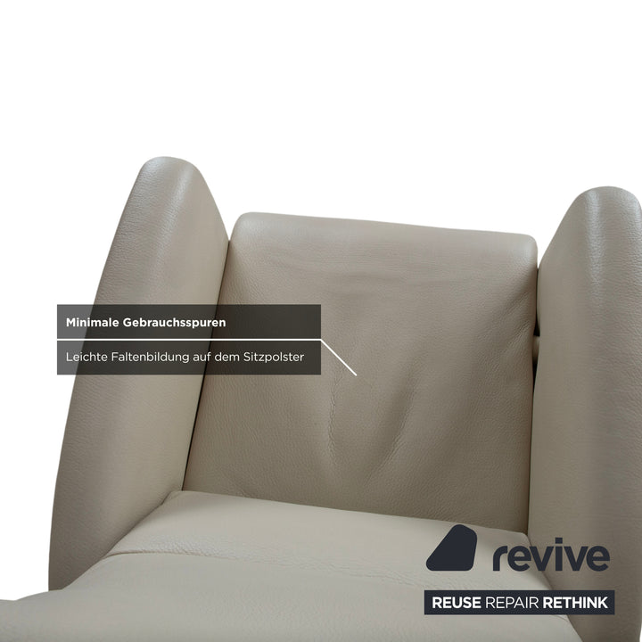 Jori Sessel Vinci Leder Sessel Creme Beige manuelle Funktion Relaxfunktion