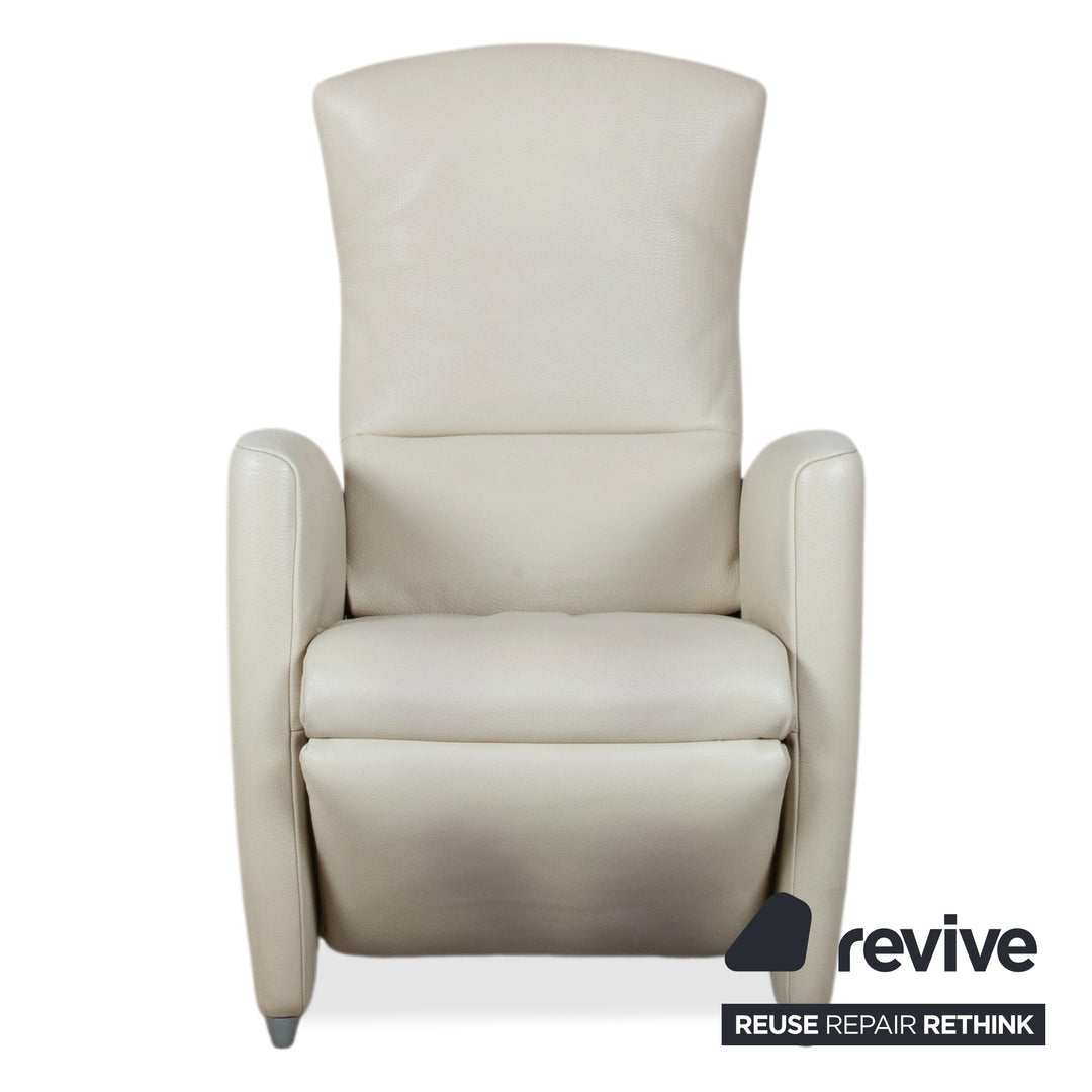 Jori Sessel Vinci Leder Sessel Creme Beige manuelle Funktion Relaxfunktion