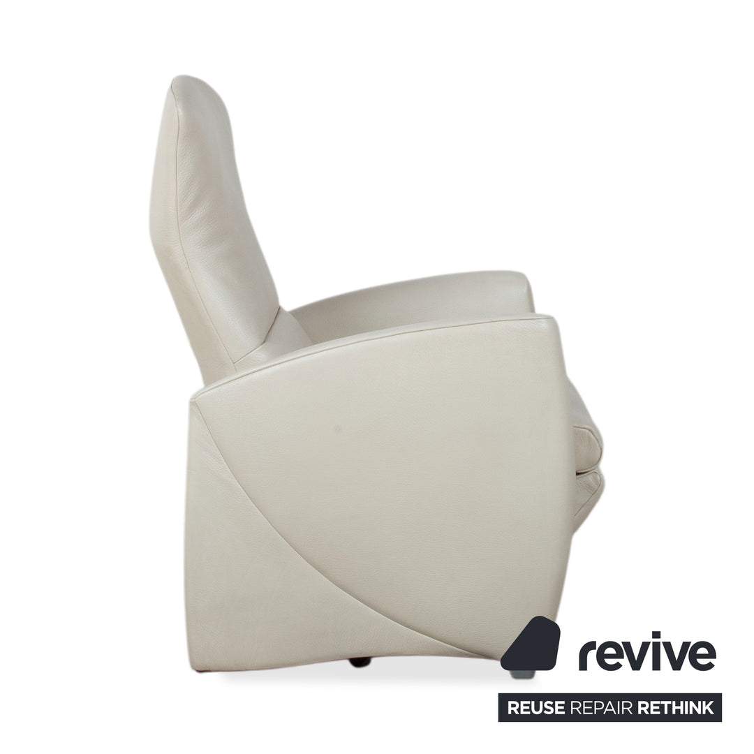 Jori Sessel Vinci Leder Sessel Creme Beige manuelle Funktion Relaxfunktion