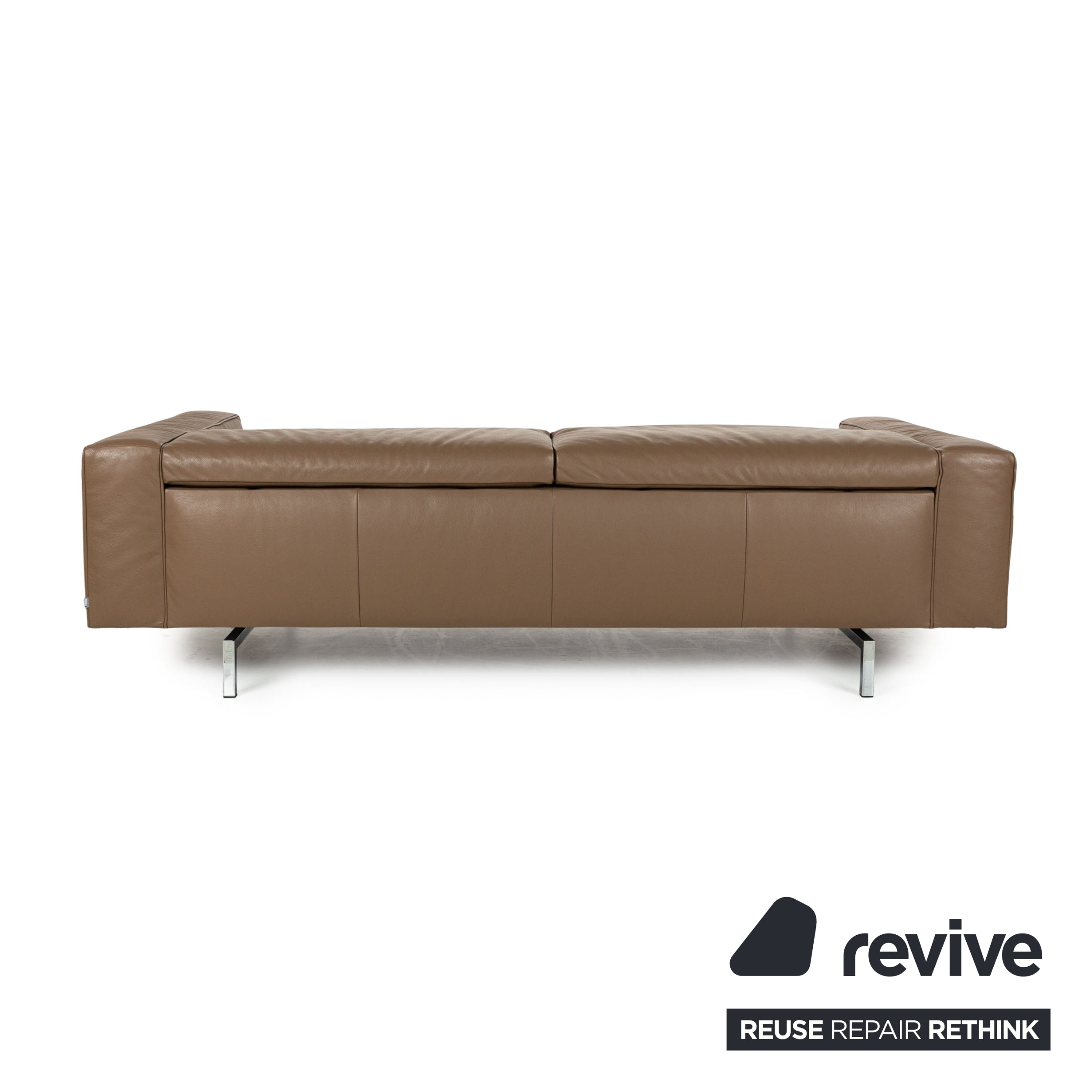 Jori Shiva Leder Viersitzer Braun manuelle Funktion Sofa Couch