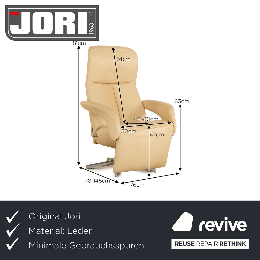 Jori Symphony Leather Armchair Cream Manual Function