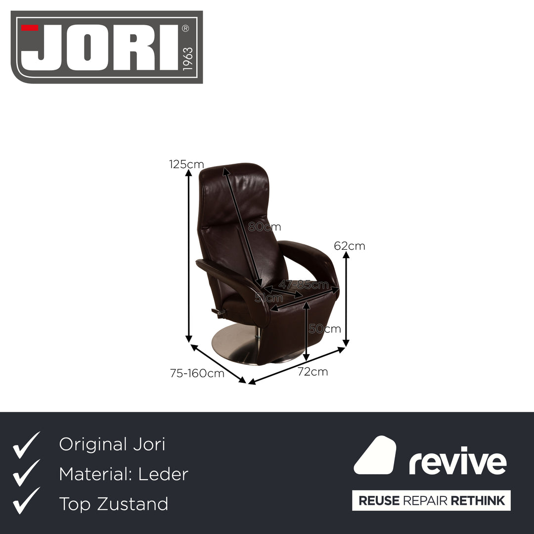 Jori  Symphony Leder Sessel Dunkelbraun Funktion Relaxfunktion