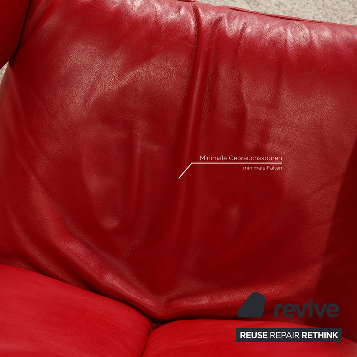 Jori Symphony Leder Sessel Garnitur Rot Funktion Relaxfunktion