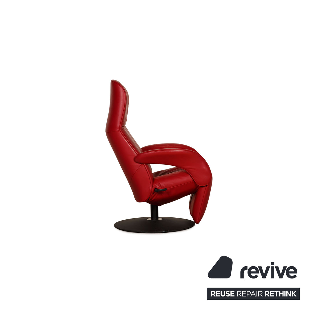 Jori Symphony Leder Sessel Garnitur Rot Funktion Relaxfunktion