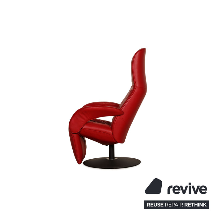 Jori Symphony Leder Sessel Garnitur Rot Funktion Relaxfunktion