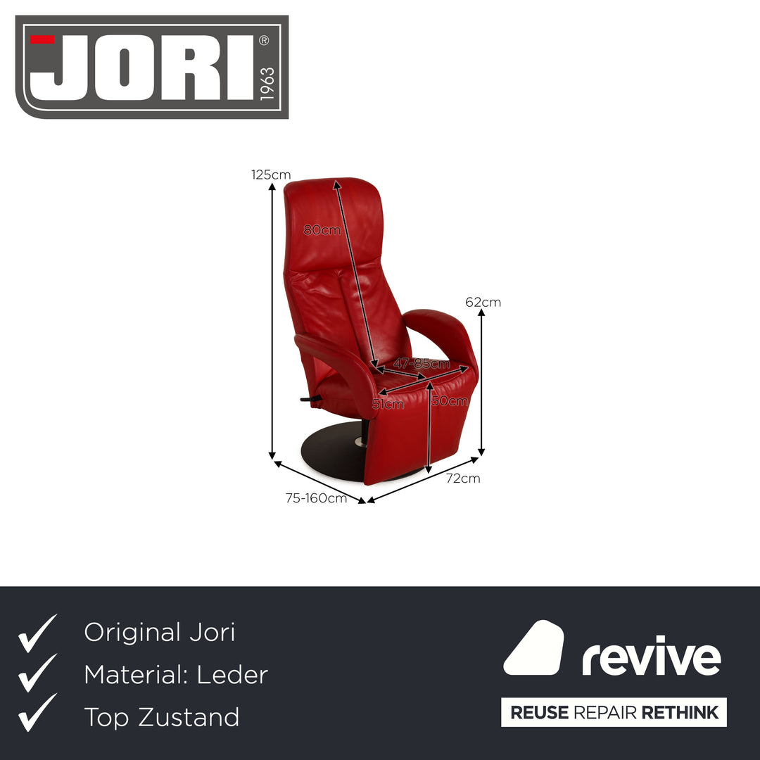 Jori Symphony Leder Sessel Rot Funktion Relaxfunktion Maxi