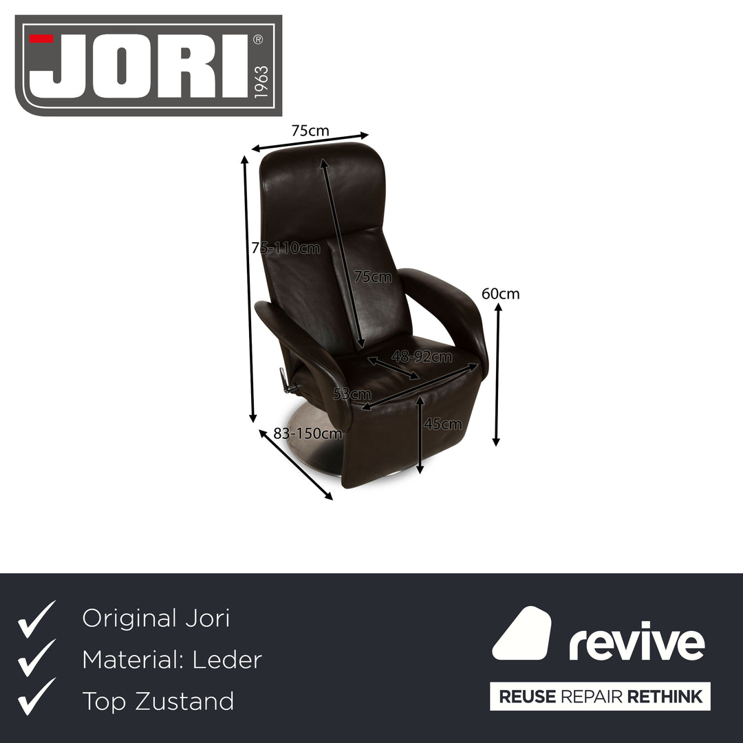 Jori Symphony JR-7960 Leather Armchair Brown Manual Function