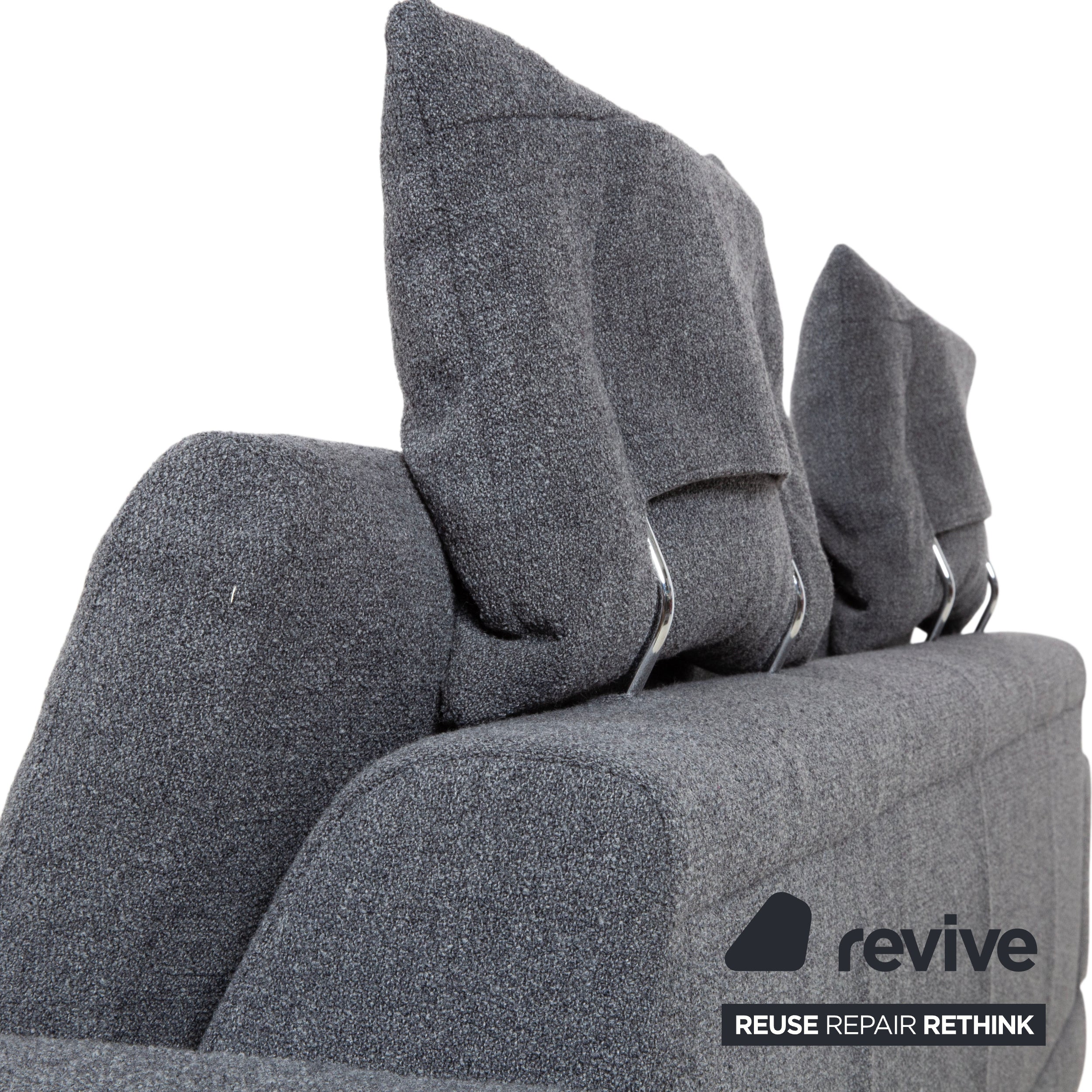 Jori Tigra Stoff Zweisitzer Grau manuelle Funktion Sofa Couch