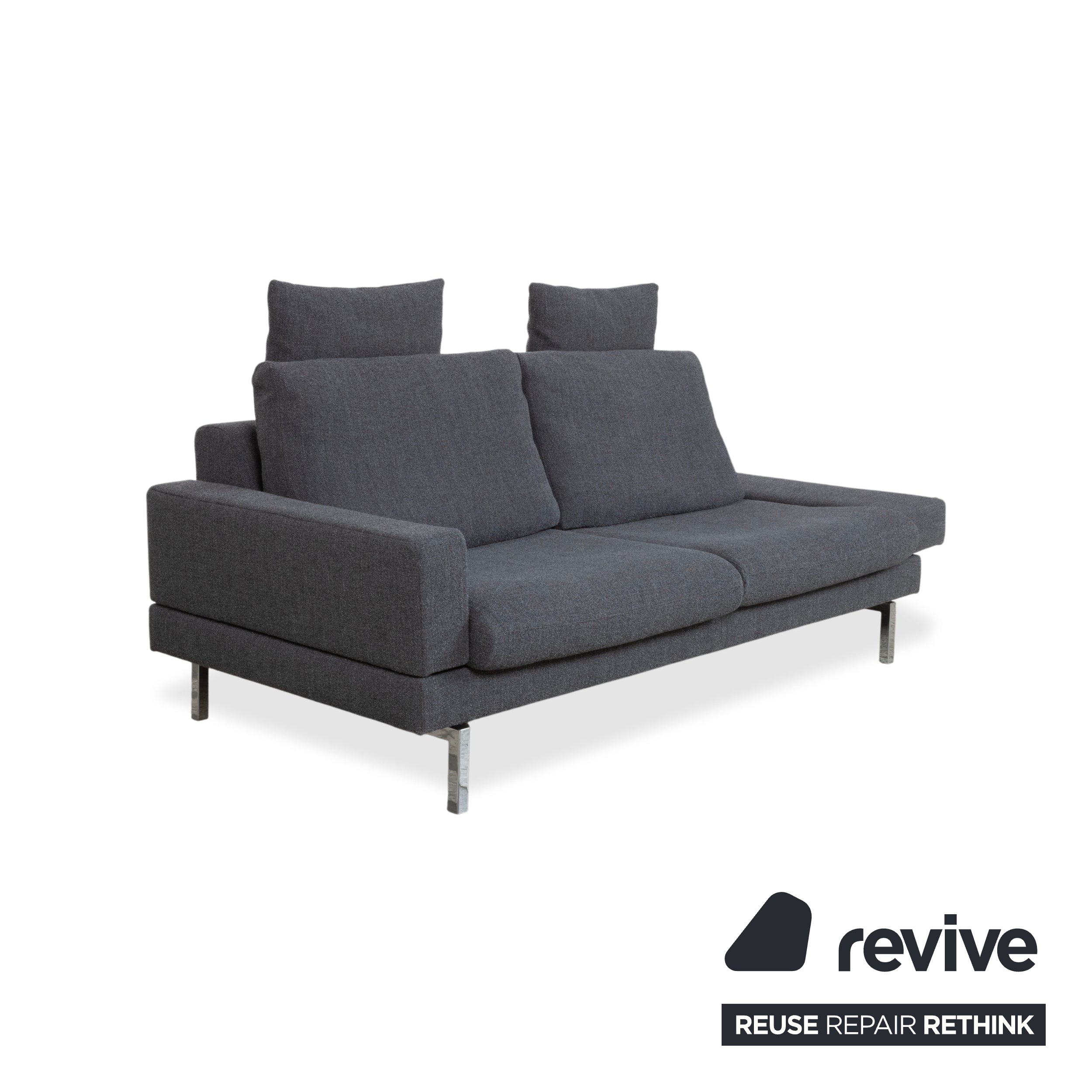 Jori Tigra Stoff Zweisitzer Grau manuelle Funktion Sofa Couch