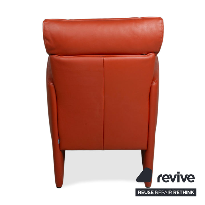 Fauteuil en cuir rouge Jori Vinci JR 3295