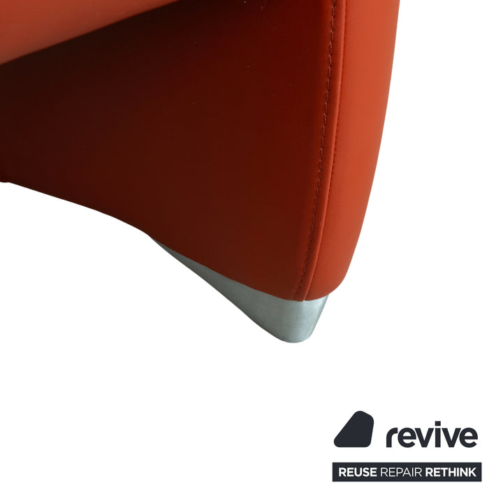 Fauteuil en cuir rouge Jori Vinci JR 3295