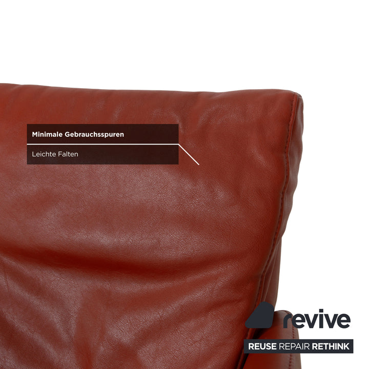 Fauteuil en cuir rouge Jori Vinci JR 3295