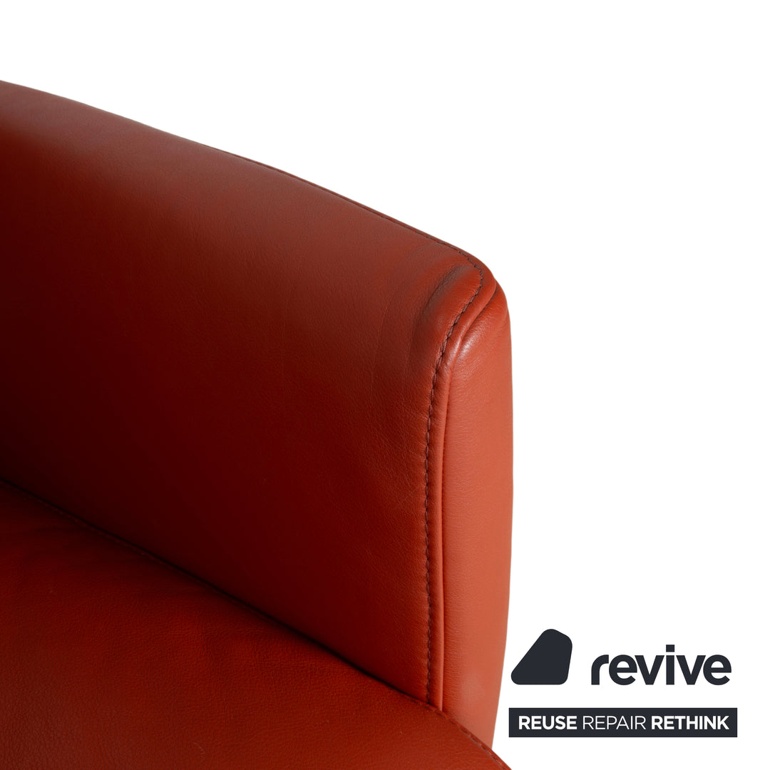 Fauteuil en cuir rouge Jori Vinci JR 3295