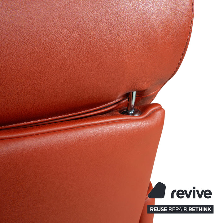 Fauteuil en cuir rouge Jori Vinci JR 3295