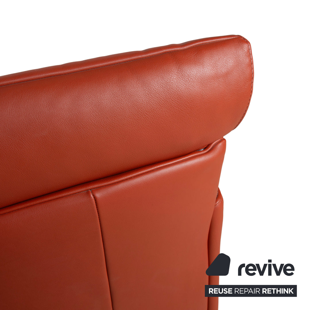 Fauteuil en cuir rouge Jori Vinci JR 3295