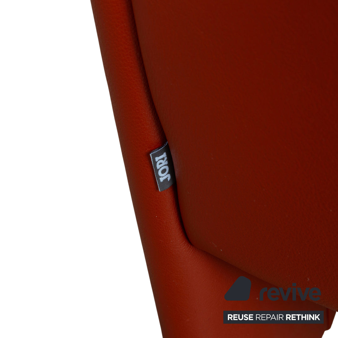 Fauteuil en cuir rouge Jori Vinci JR 3295