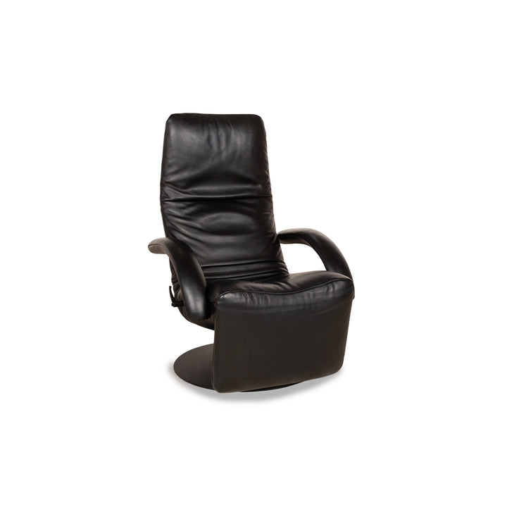 Jori Yoga Leather Armchair Black Manual Function