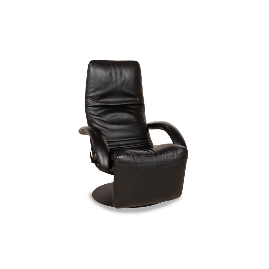 Fauteuil en cuir Jori Yoga noir fonction manuelle