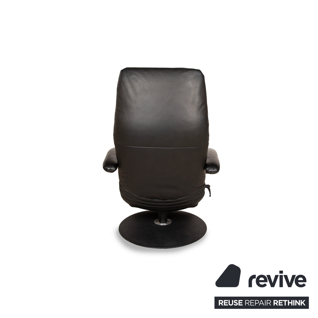 Fauteuil en cuir Jori Yoga noir fonction manuelle