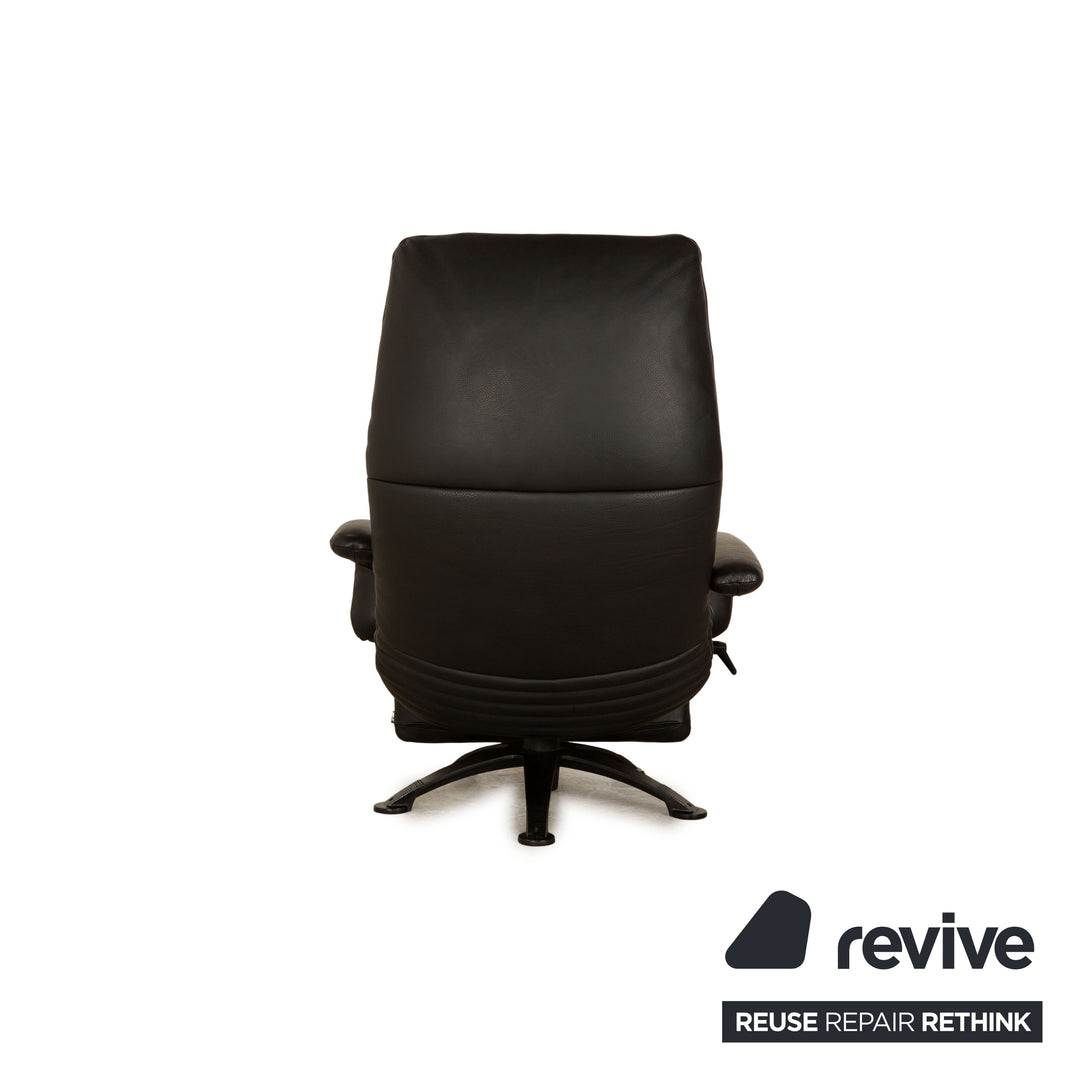 Jori Yoga Leather Armchair Black Manual Function