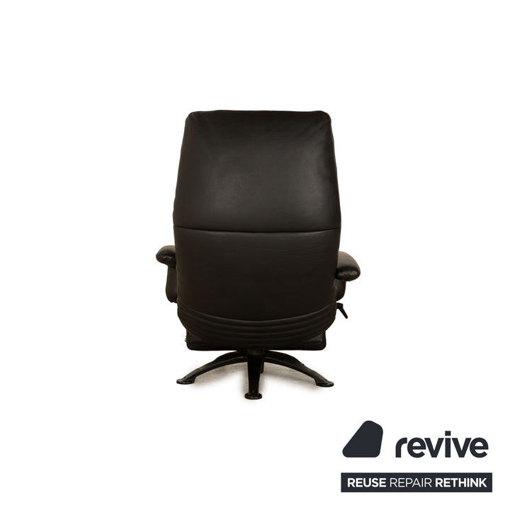 Jori Yoga Leather Armchair Black Manual Function