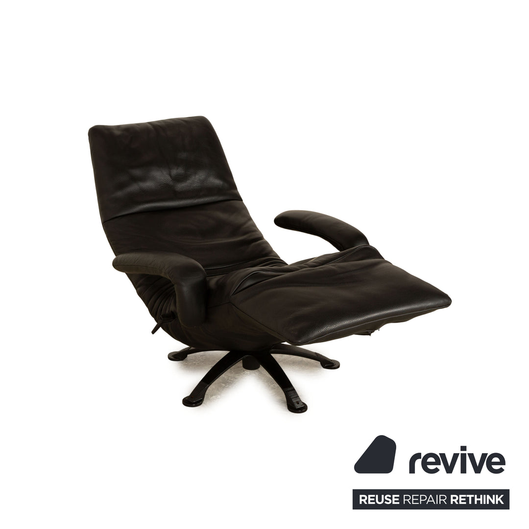 Jori Yoga Leather Armchair Black Manual Function