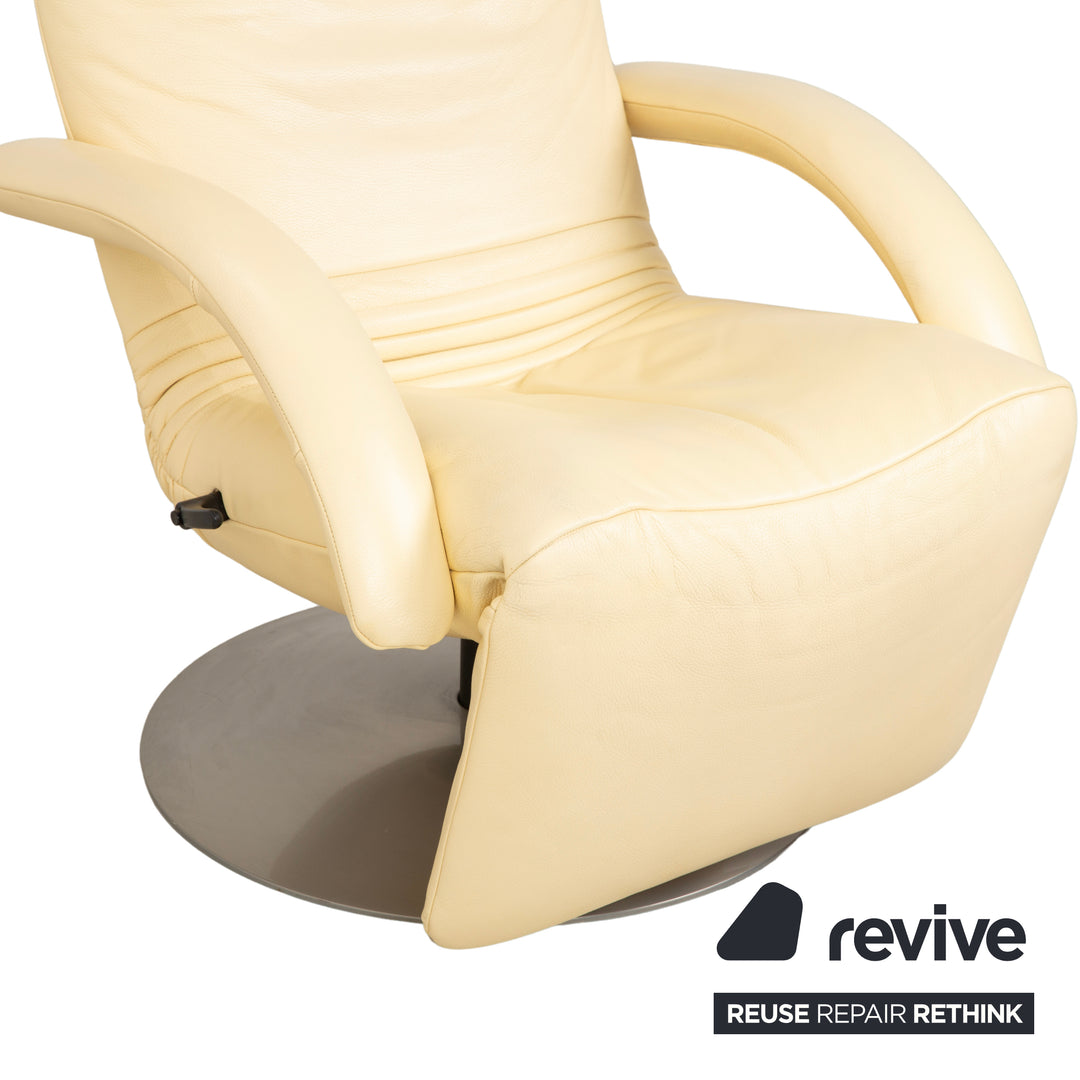 Jori Yoga Mono Move Leder Sessel Creme manuelle Funktion