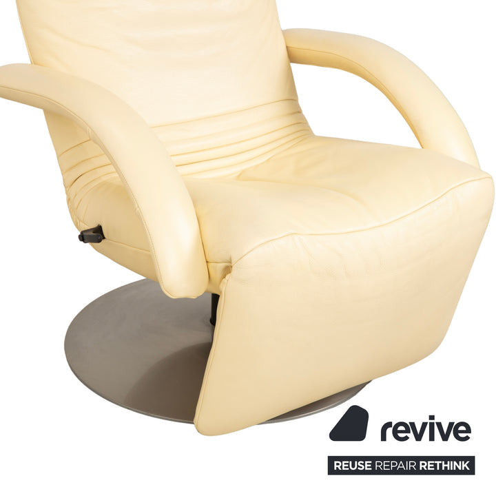 Jori Yoga Mono Move Leder Sessel Creme manuelle Funktion