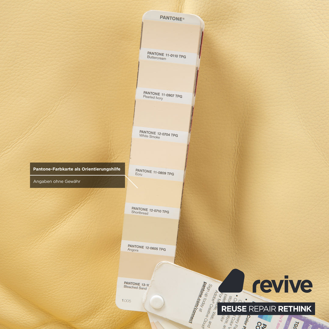 Jori Yoga Mono Move Leder Sessel Creme manuelle Funktion