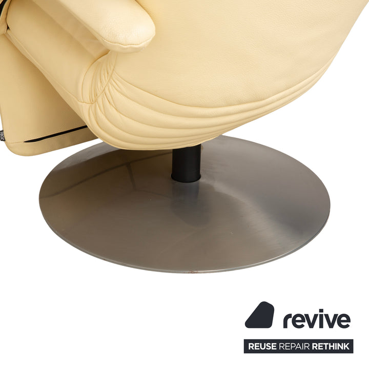 Jori Yoga Mono Move Leder Sessel Creme manuelle Funktion