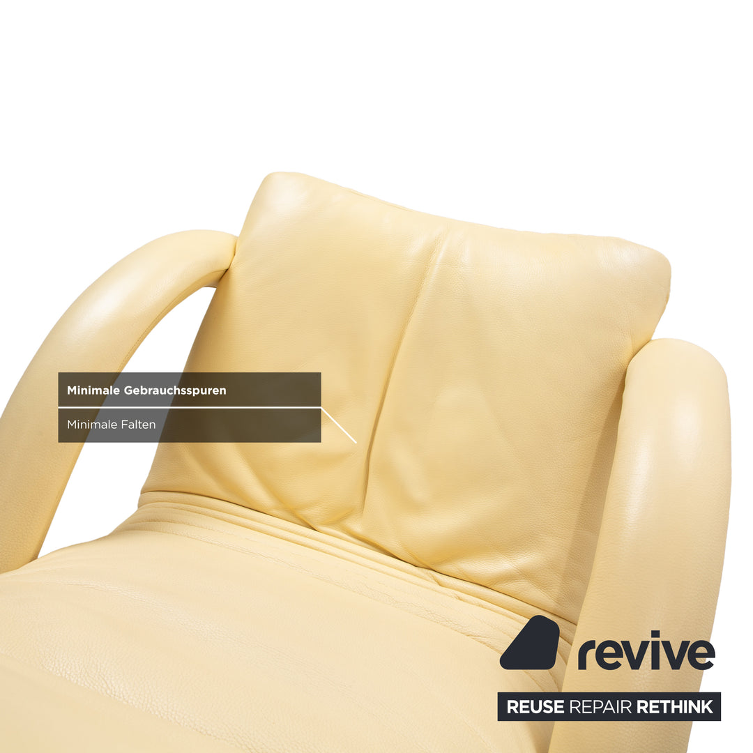 Jori Yoga Mono Move Leder Sessel Creme manuelle Funktion
