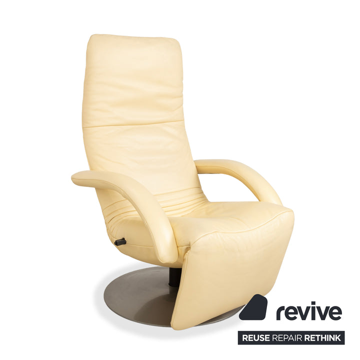 Jori Yoga Mono Move Leder Sessel Creme manuelle Funktion