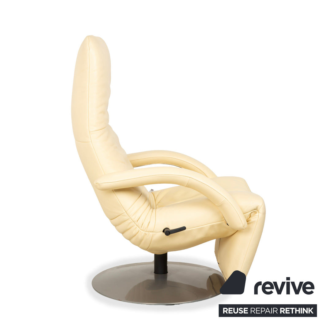 Jori Yoga Mono Move Leder Sessel Creme manuelle Funktion